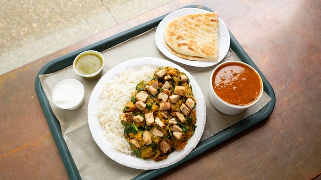 Thali Special with Chicken.